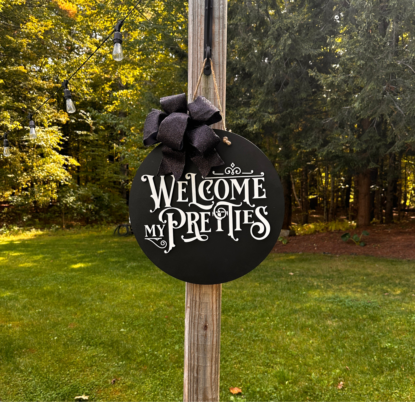 Welcome My Pretties Halloween Welcome sign-3D Layered 16” diameter